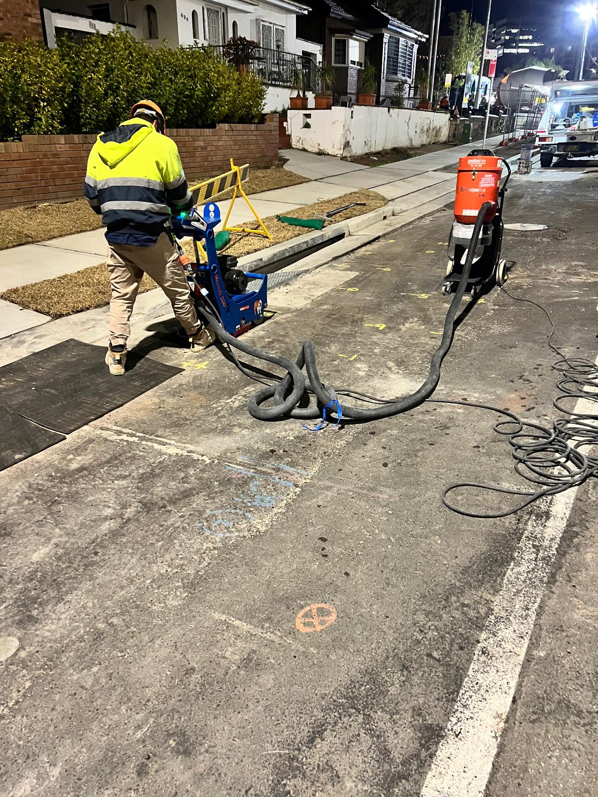 Concrete floor preparation and grinding work