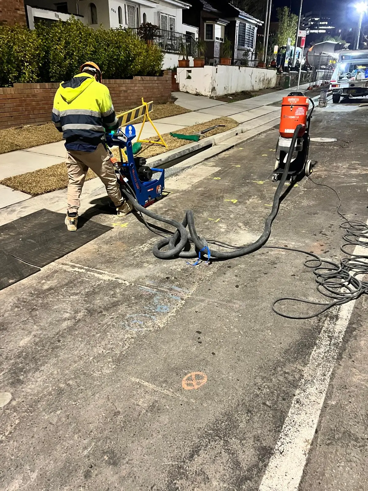 Concrete floor preparation and grinding work