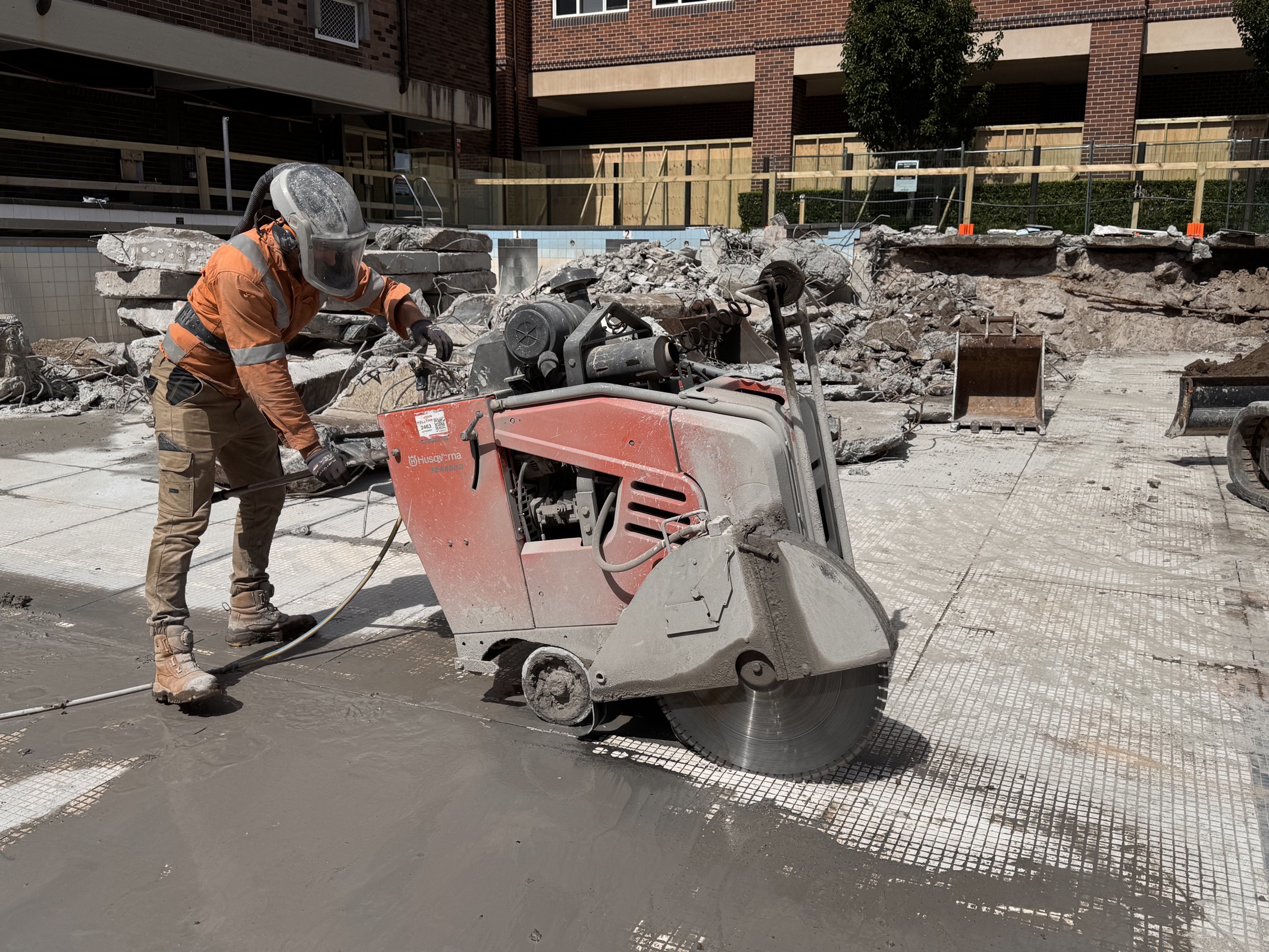 ALL CORE concrete cutting works at Scots College swimming pool redevelopment